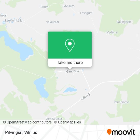 Карта Pilvingiai