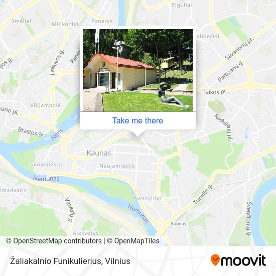 Карта Žaliakalnio Funikulierius