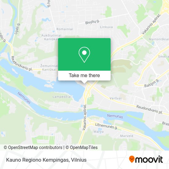 Карта Kauno Regiono Kempingas