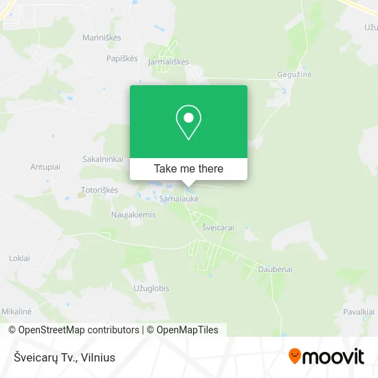 Карта Šveicarų Tv.