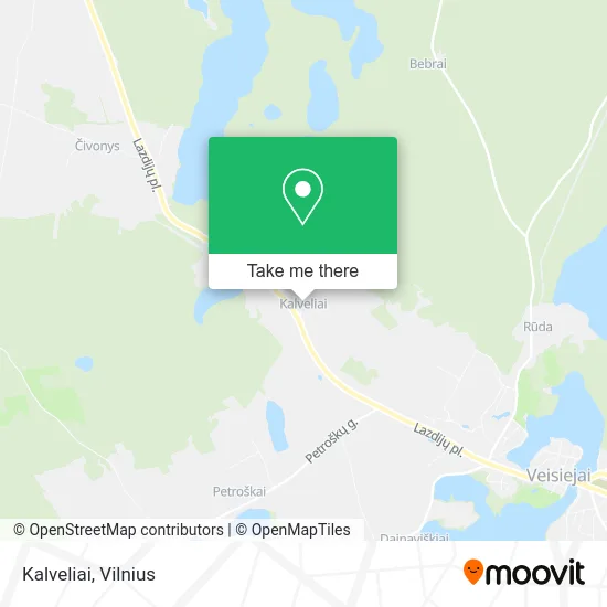 Карта Kalveliai