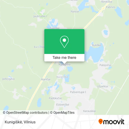 Карта Kunigiškė