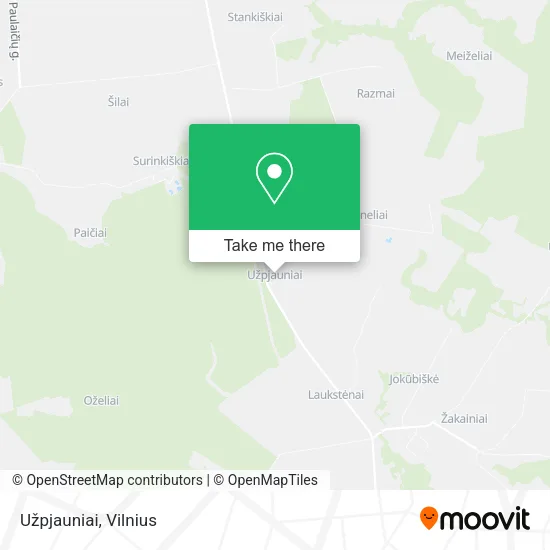 Карта Užpjauniai