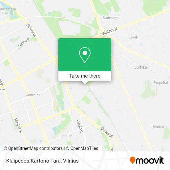 Карта Klaipėdos Kartono Tara