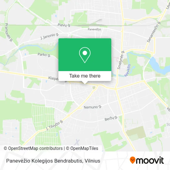 Panevėžio Kolegijos Bendrabutis map