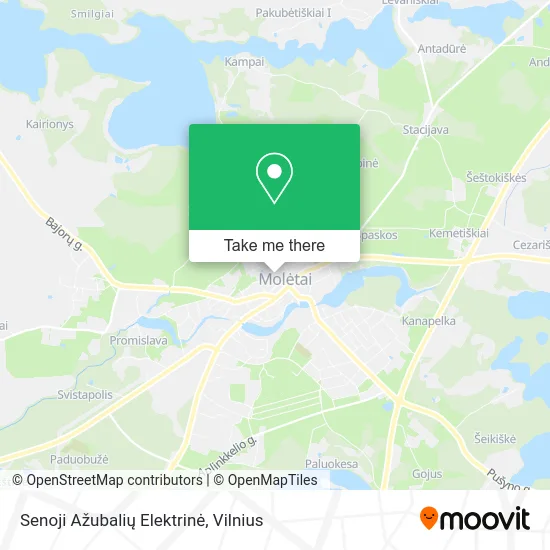 Карта Senoji Ažubalių Elektrinė