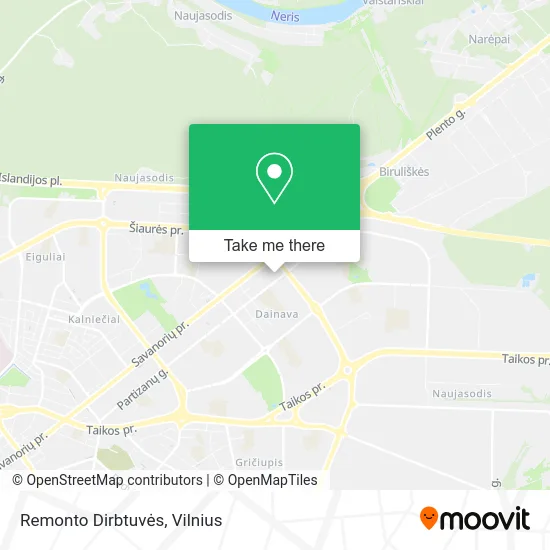 Карта Remonto Dirbtuvės