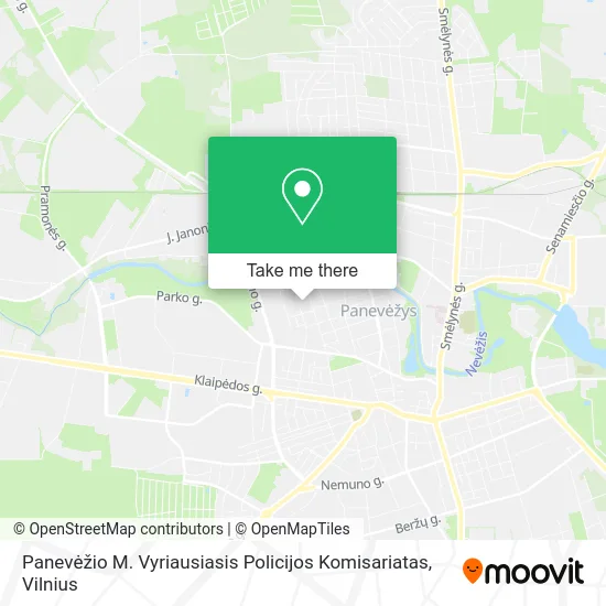 Panevėžio M. Vyriausiasis Policijos Komisariatas map