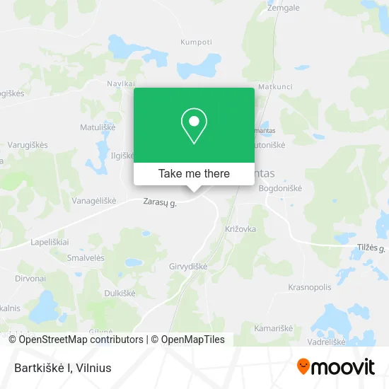 Карта Bartkiškė I