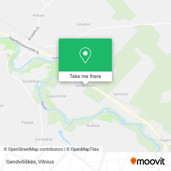 Карта Gendviliškės