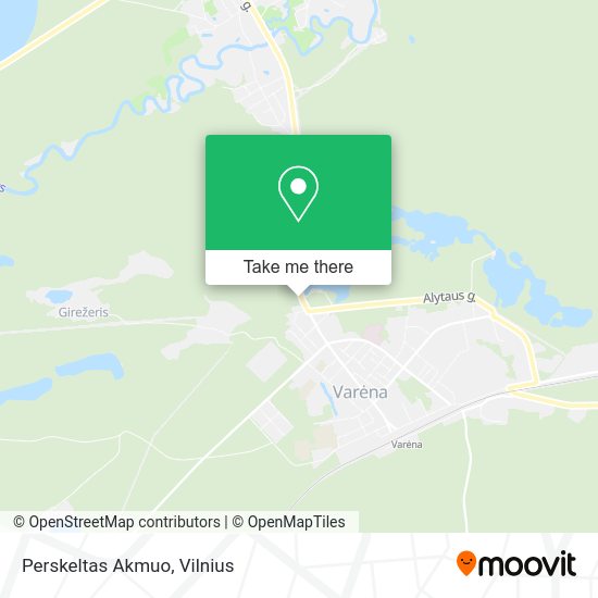 Карта Perskeltas Akmuo