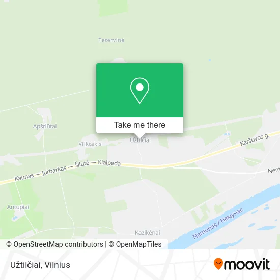 Карта Užtilčiai