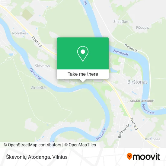 Карта Škėvonių Atodanga