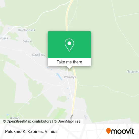 Карта Paluknio K. Kapinės