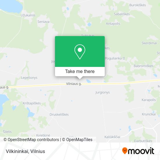 Карта Vilkininkai