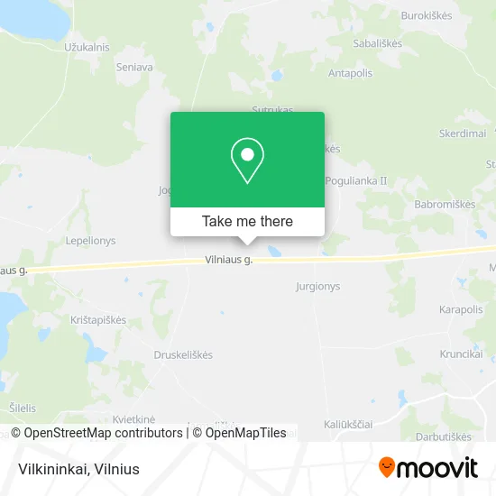 Карта Vilkininkai