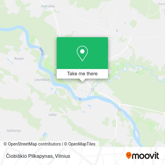 Карта Čiobiškio Pilkapynas