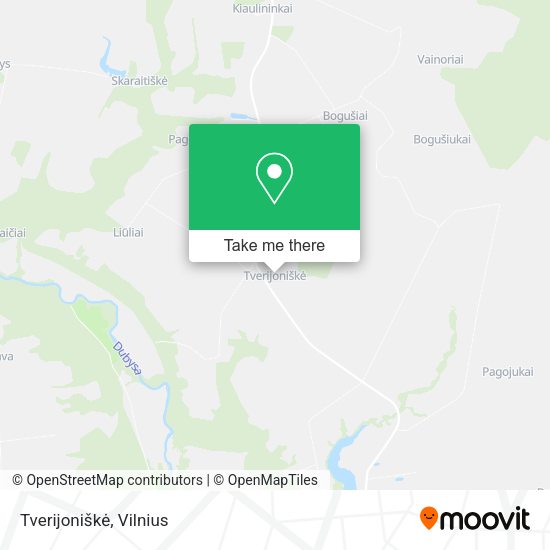 Карта Tverijoniškė