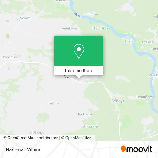 Карта Našlėnai