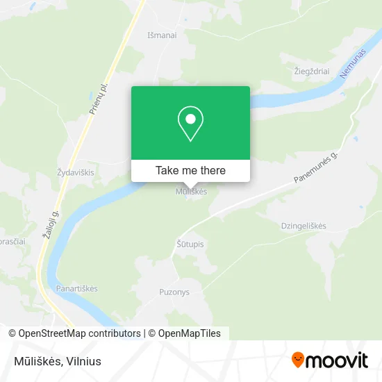 Карта Mūliškės
