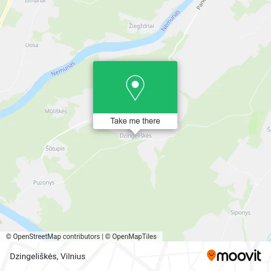 Dzingeliškės map