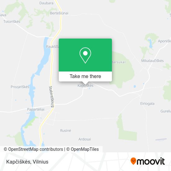 Карта Kapčiškės