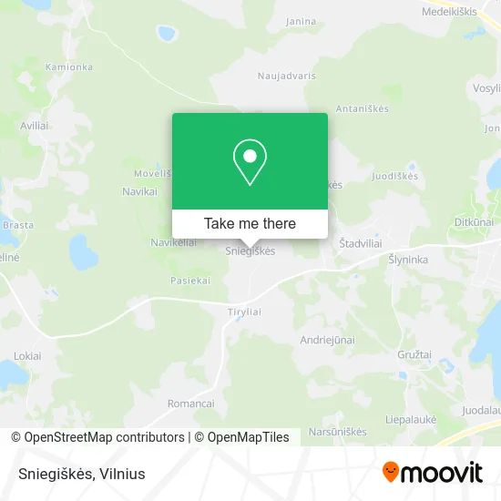Карта Sniegiškės