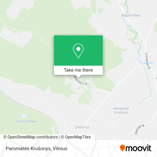 Карта Paromatės Krušonys