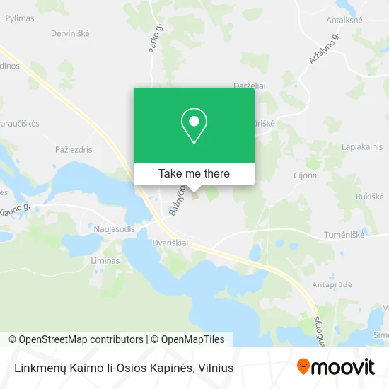 Карта Linkmenų Kaimo Ii-Osios Kapinės