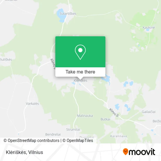 Карта Klėriškės