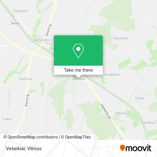 Карта Vešeikiai
