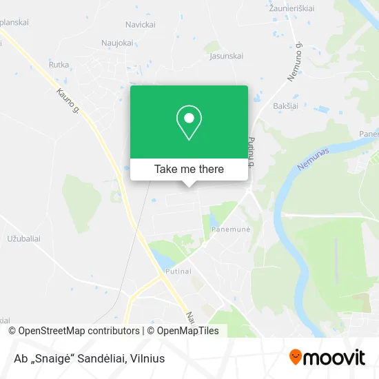 Карта Ab „Snaigė“ Sandėliai