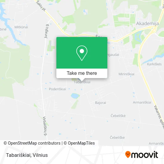 Карта Tabariškiai