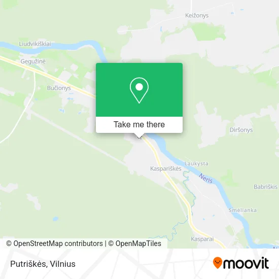 Карта Putriškės