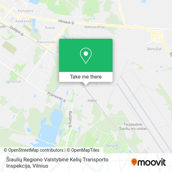 Карта Šiaulių Regiono Valstybinė Kelių Transporto Inspekcija