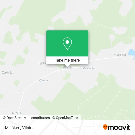 Карта Miliškės