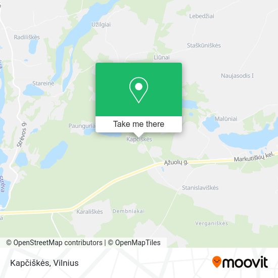 Карта Kapčiškės