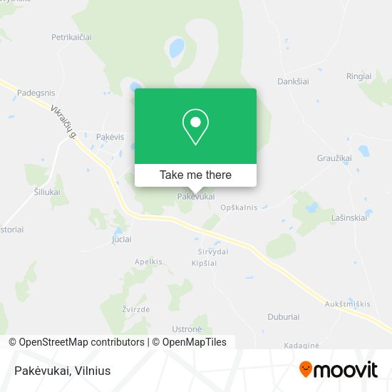 Карта Pakėvukai