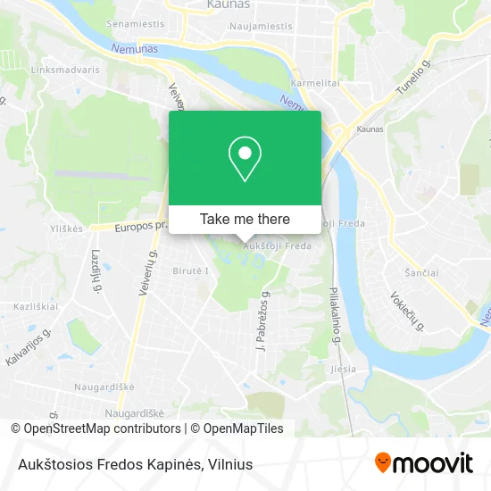 Карта Aukštosios Fredos Kapinės