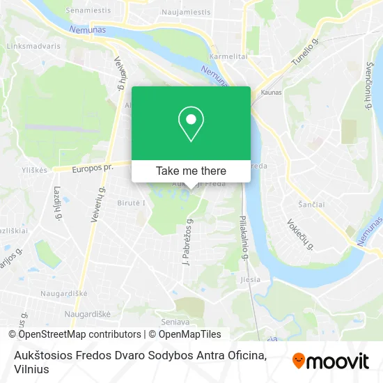 Карта Aukštosios Fredos Dvaro Sodybos Antra Oficina