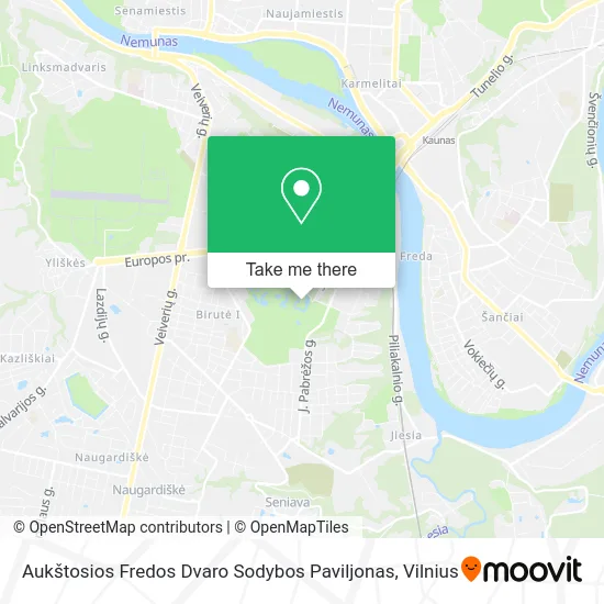 Карта Aukštosios Fredos Dvaro Sodybos Paviljonas