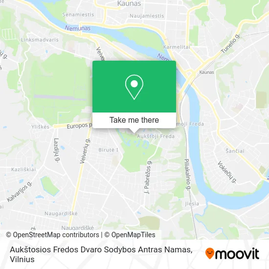 Карта Aukštosios Fredos Dvaro Sodybos Antras Namas
