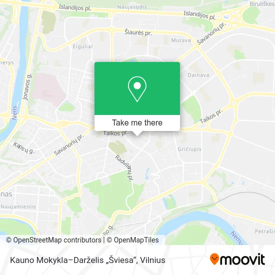 Карта Kauno Mokykla–Darželis „Šviesa“