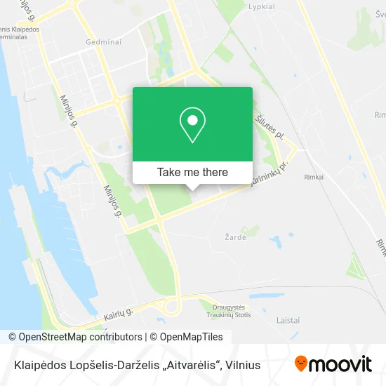 Карта Klaipėdos Lopšelis-Darželis „Aitvarėlis“