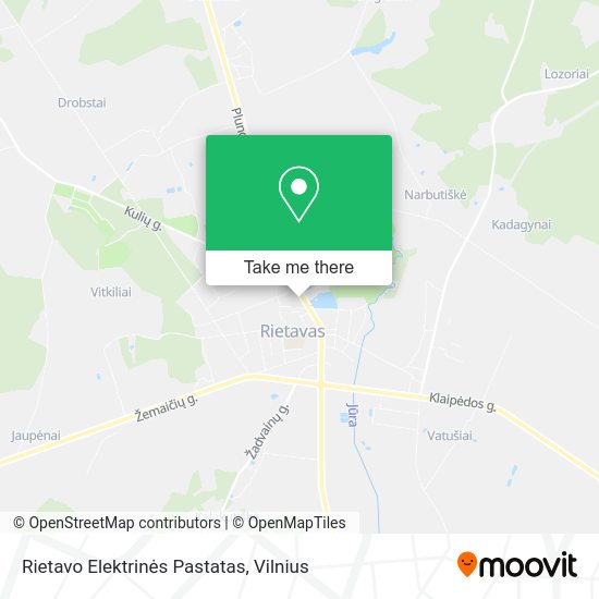 Карта Rietavo Elektrinės Pastatas