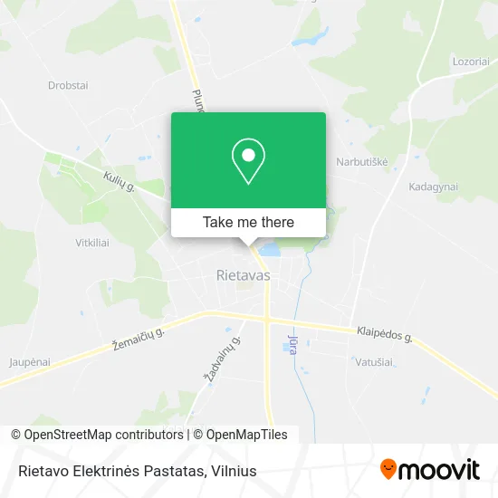 Карта Rietavo Elektrinės Pastatas