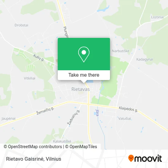 Rietavo Gaisrinė map