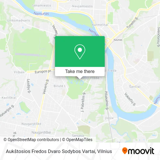 Карта Aukštosios Fredos Dvaro Sodybos Vartai