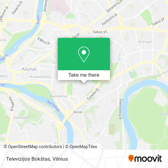 Карта Televizijos Bokštas