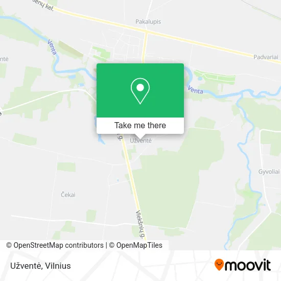 Карта Užventė